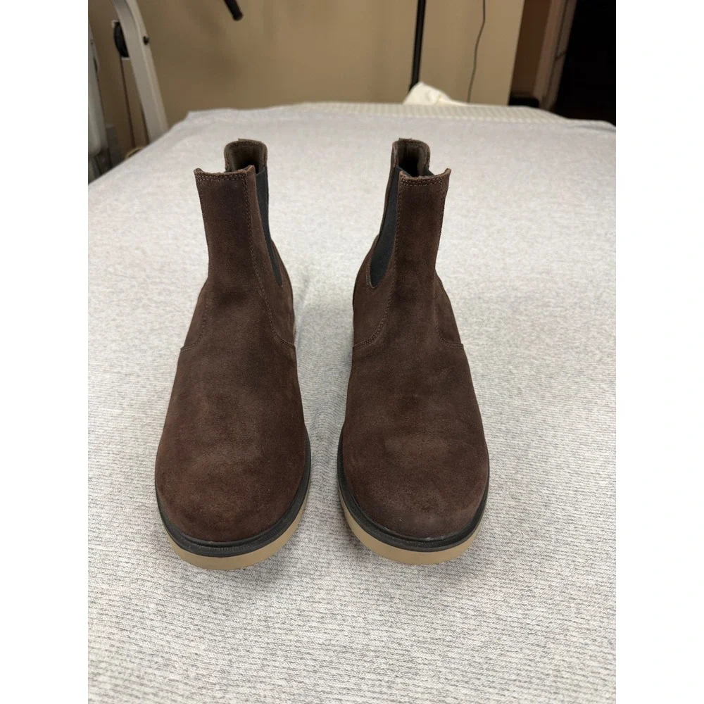 Sorel Men Carson Waterproof Suede Chelsea Boots Brown Size‎ 11 Lug Sole